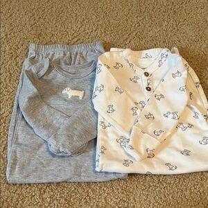 Carter's Gray and White One Piece Set